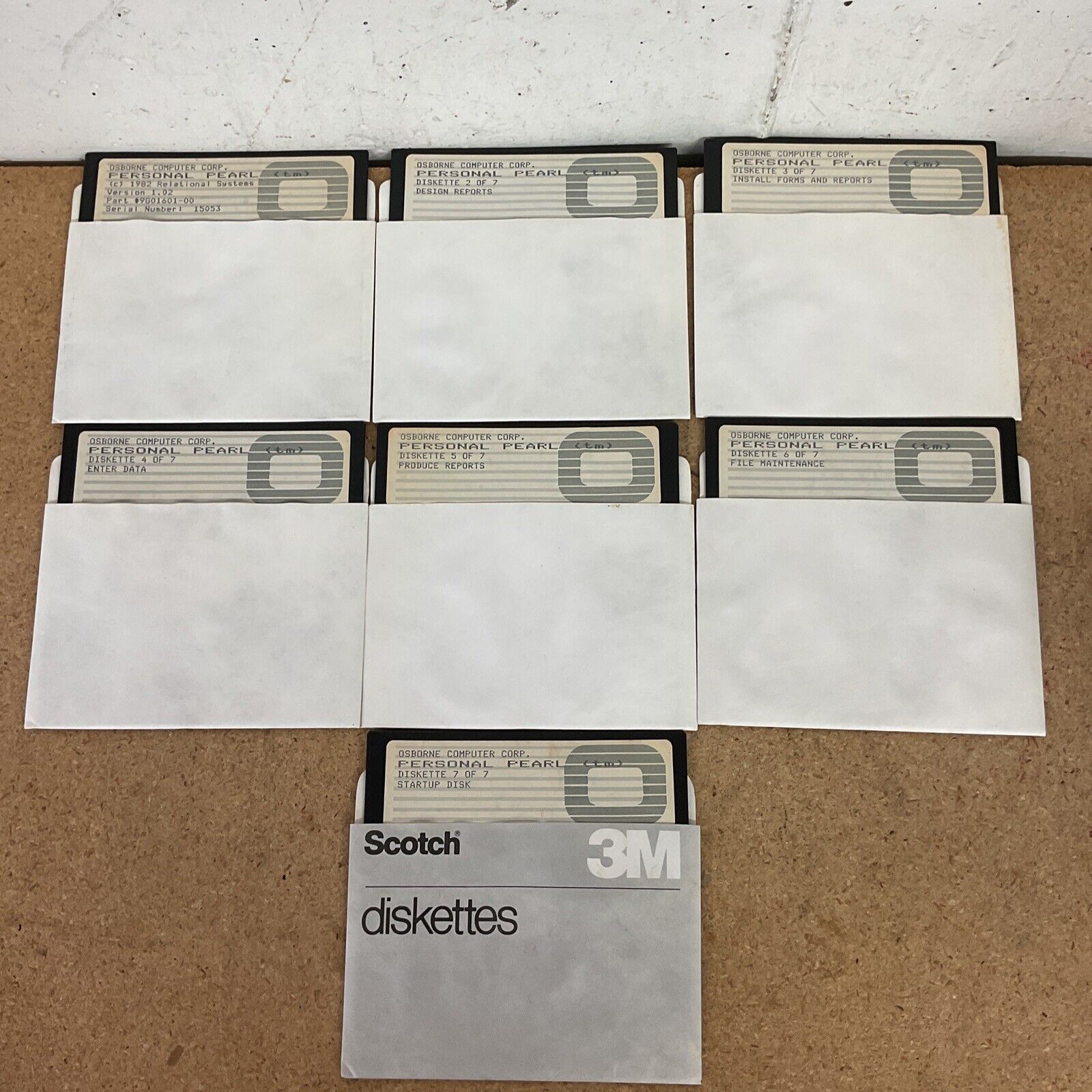 Vintage Osborne Software Personal Pearl Disks 1-7