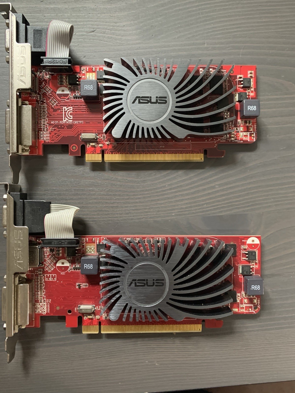 Pair of ASUS AMD Radeon HD6450 1GB & 2GB PCI-E DDR3 Video Graphics Cards