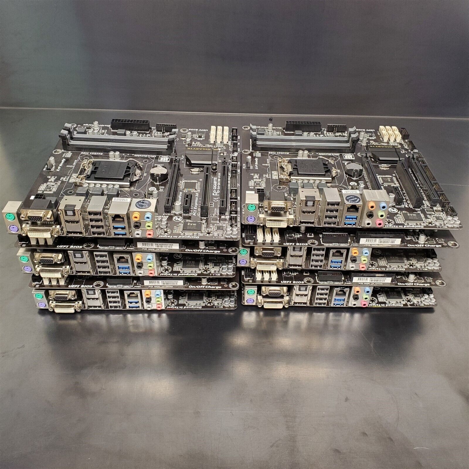(LOT OF 10) Gigabyte GA-Q87M-D2H LGA1150 DDR3 MicroATX Motherboard + I/O Plates