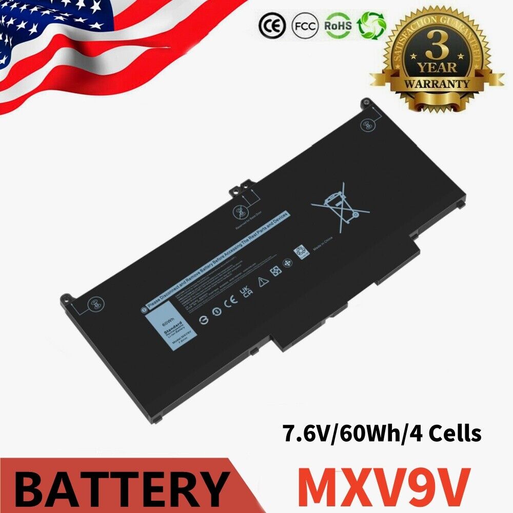 10PCS LOT MXV9V Battery For Dell LATITUDE 5300 5310 7300 7400 5VC2M N2K62 60Wh