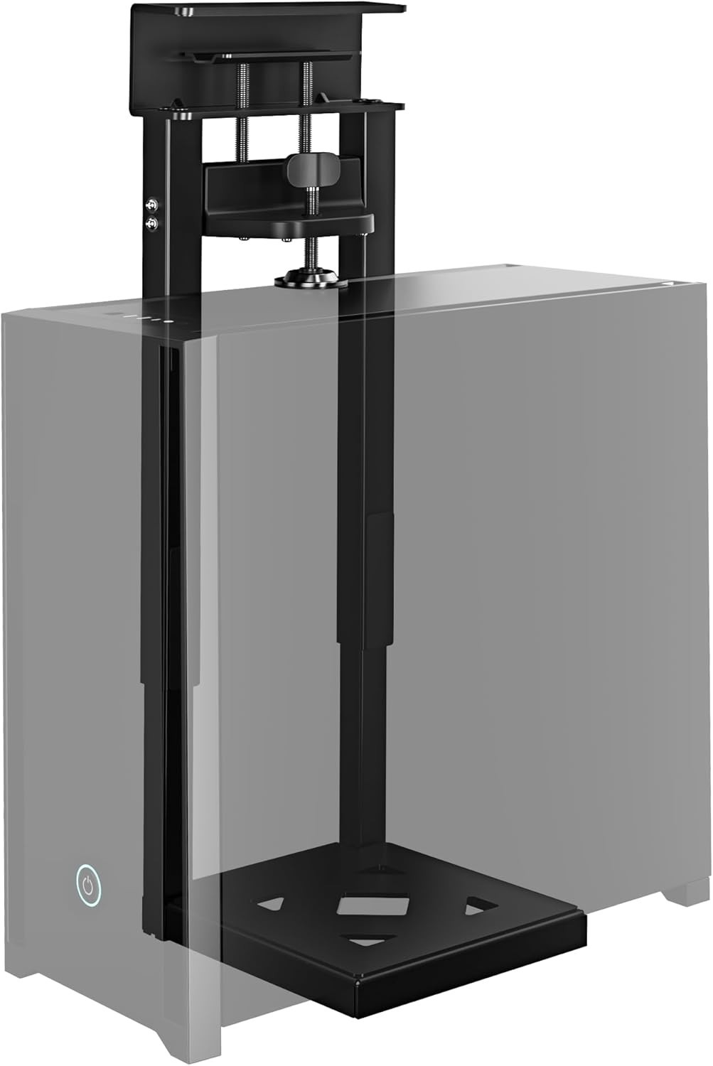 monTEK Under Desk PC Mount Heavy Duty 66LB No-Drill Adjustable Tower Holder