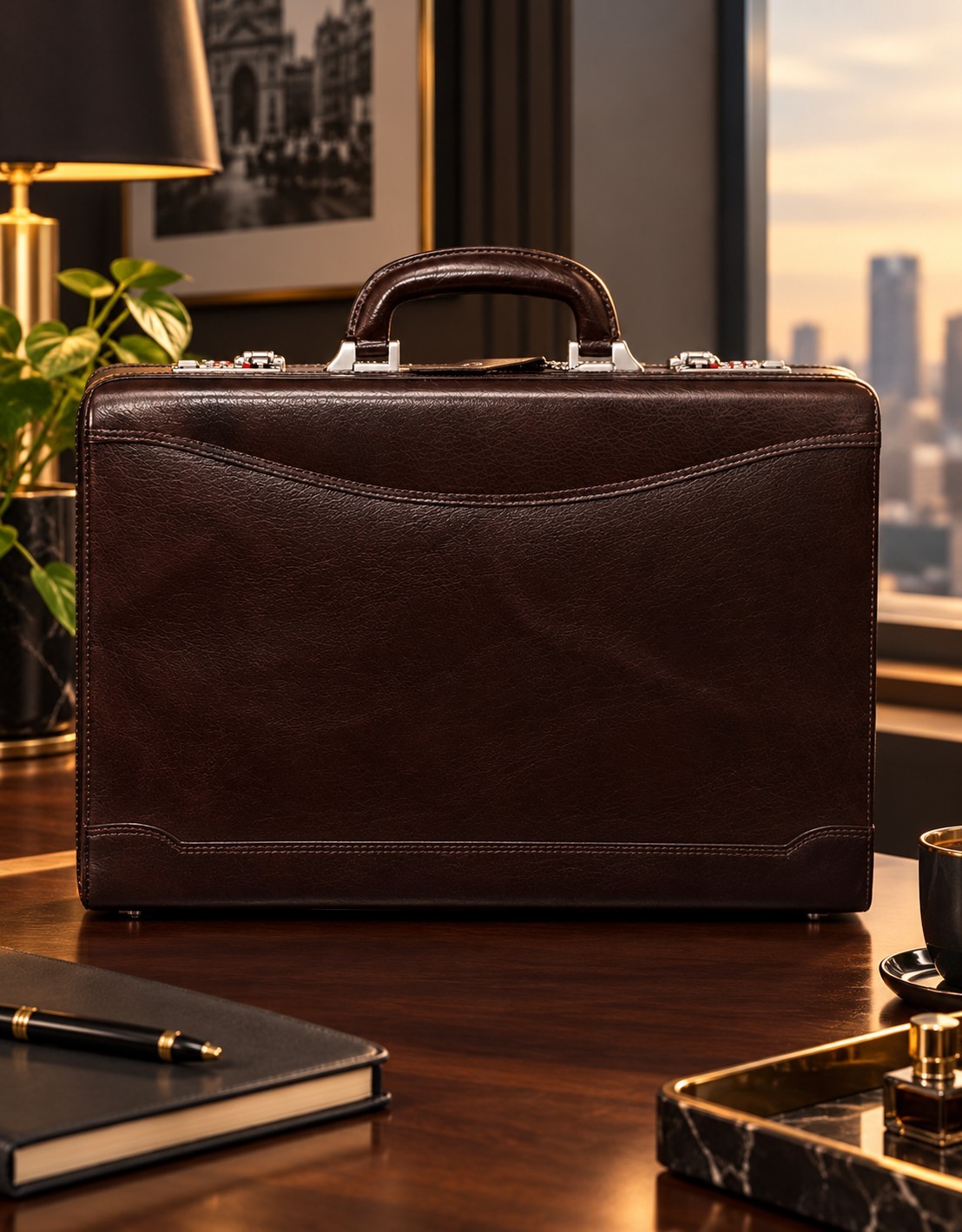 Tayib Genuine Leather Briefcase Laptop Compartment Expandable Features...
