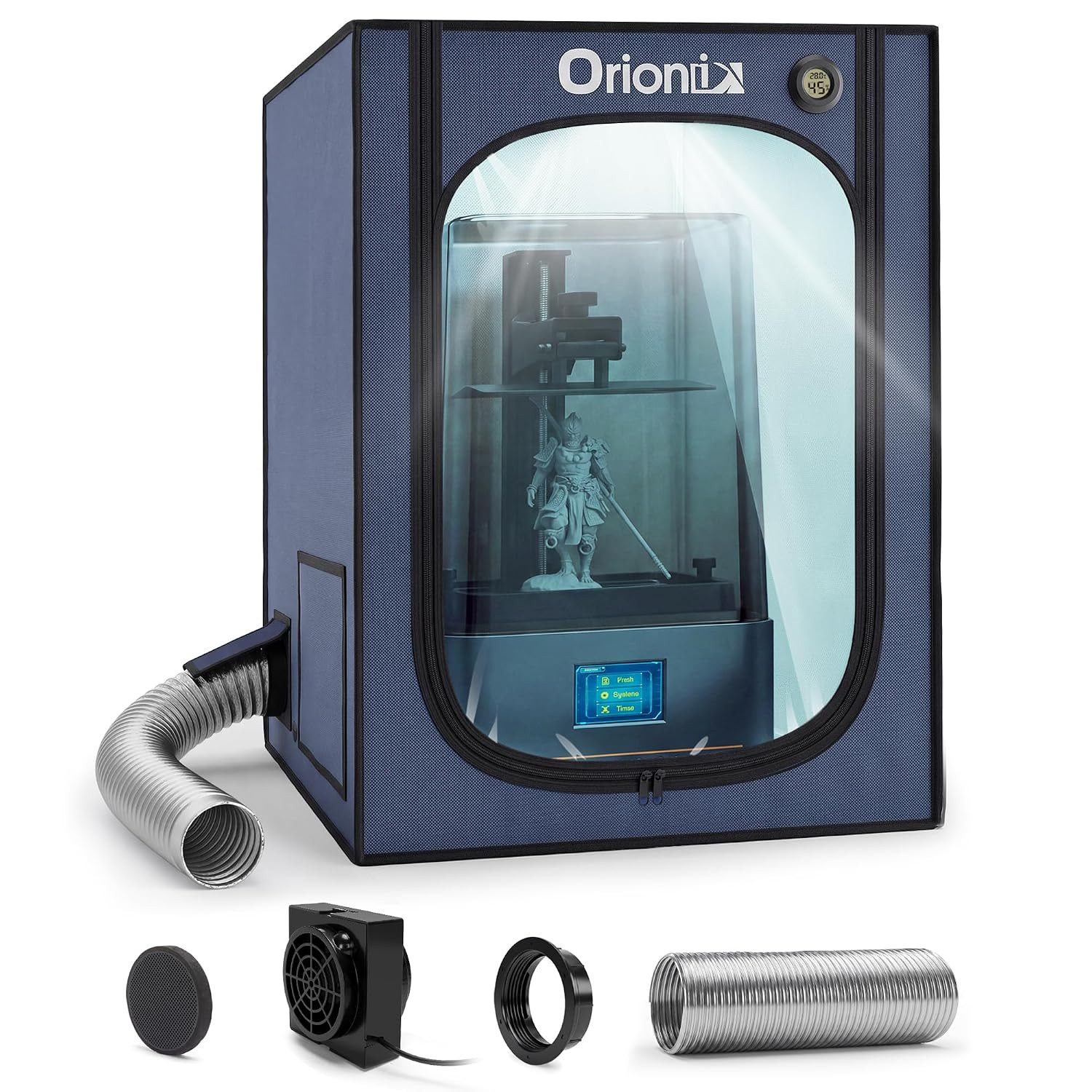 Resin Printer Enclosure, 3D Printer Tent W/Vent Filter Led Thermometer