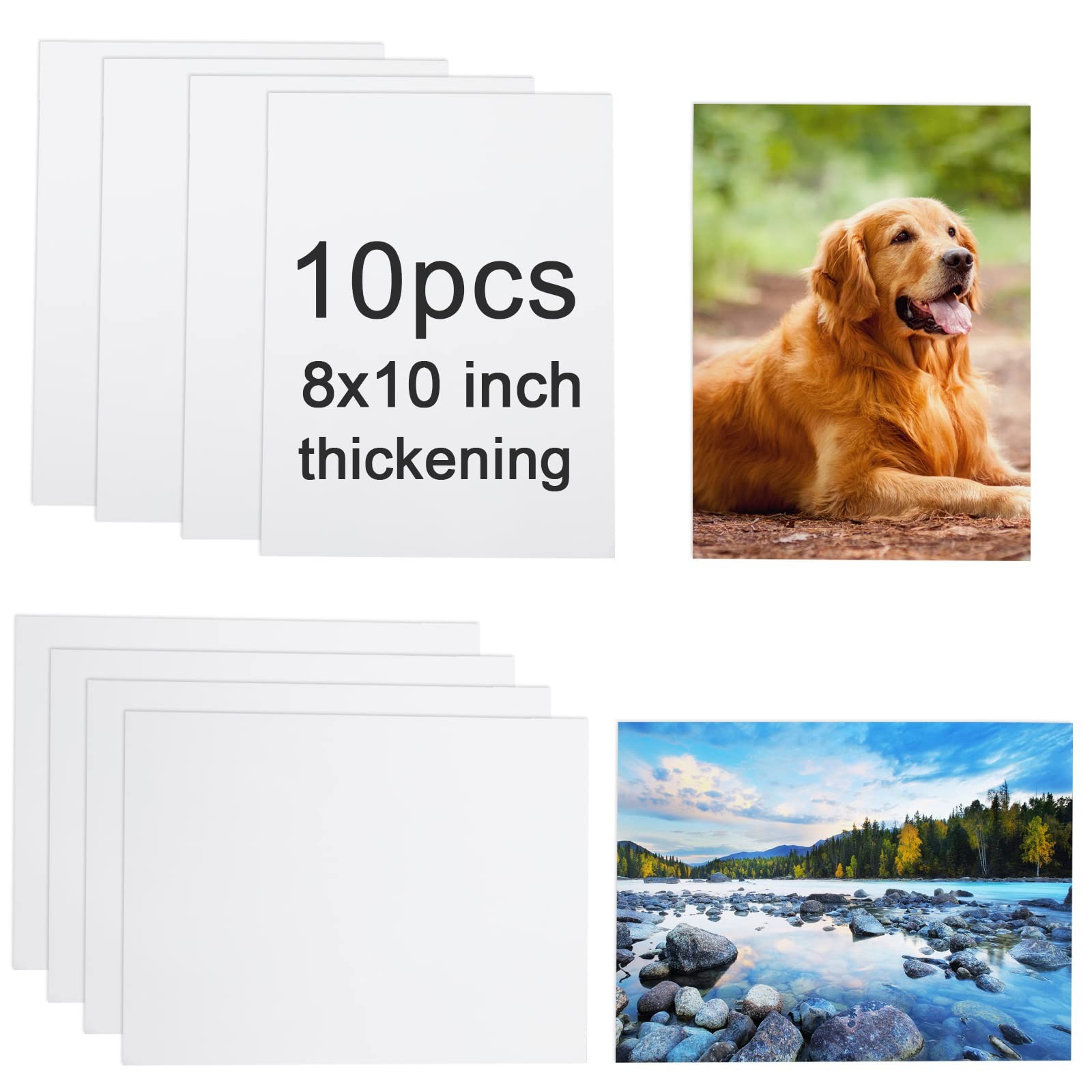 10 Pcs Sublimation Metal Photo Blanks 8"X10" X0.45mm Aluminum Photo Sign Blan...