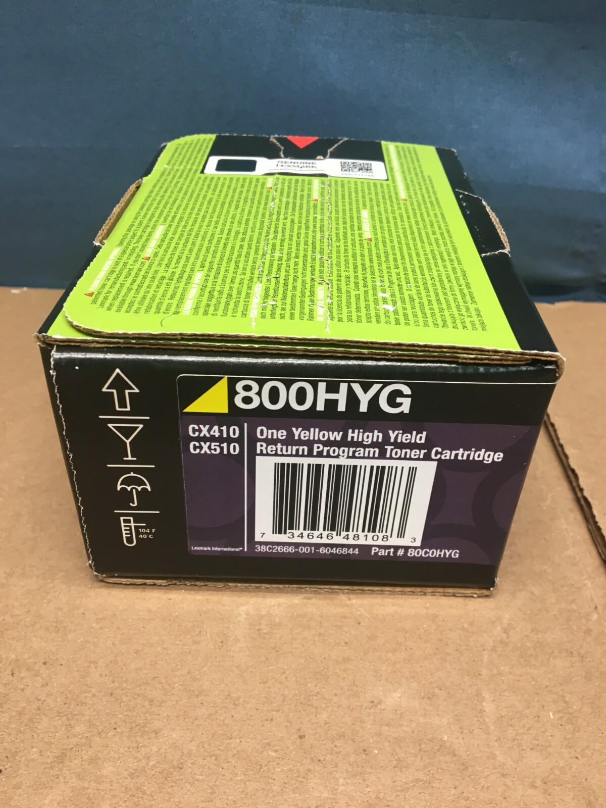Original OEM Lexmark 800HYG Toner Yellow High Yield Genuine Return Program