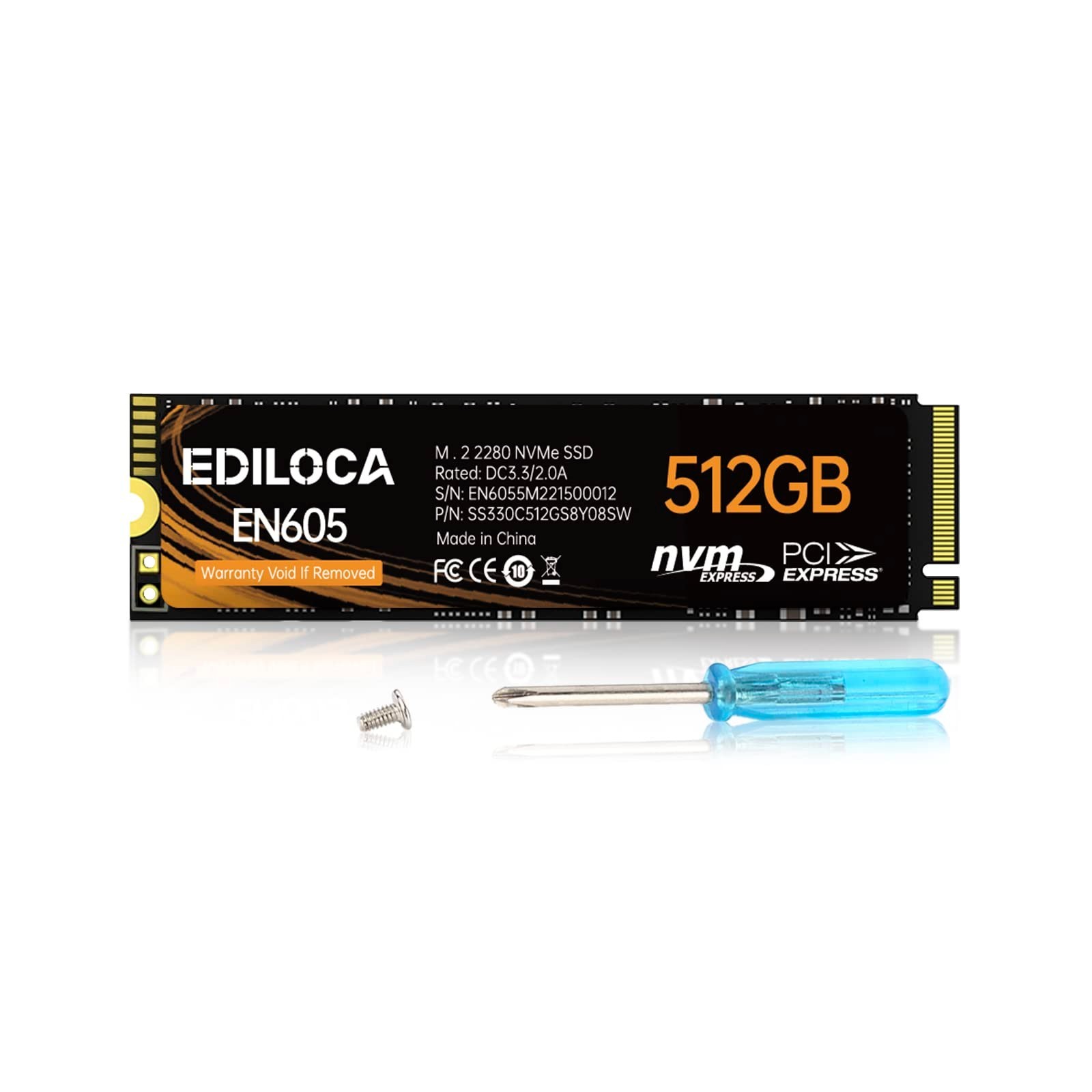 Ediloca EN605 M.2 NVMe SSD PCIe 3.0 Internal SSD TLC Hard Drive For PC lot