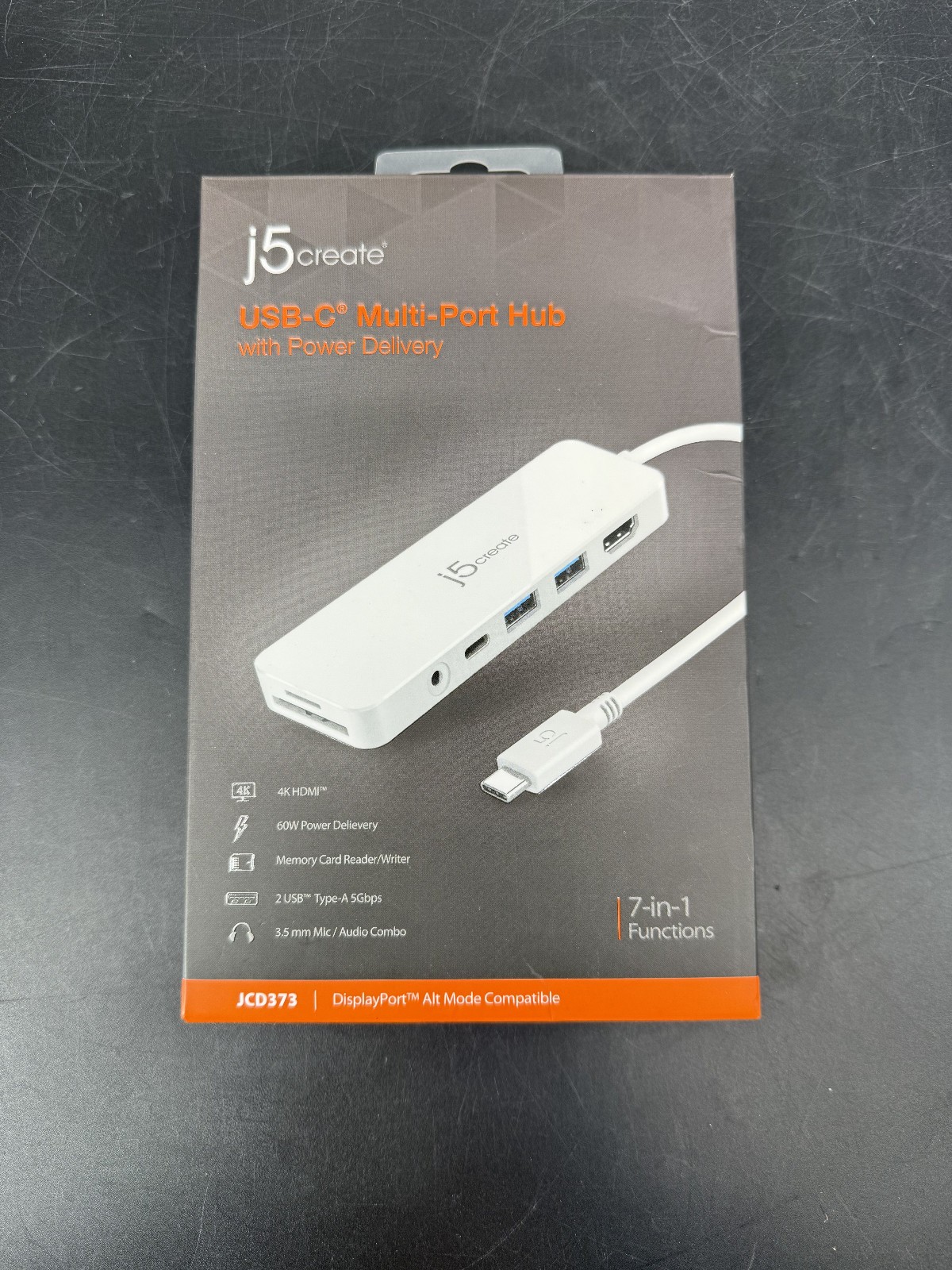 J5 Create JCD373 USB C To HDMI 4K Multi Dock Hub Station Open Box