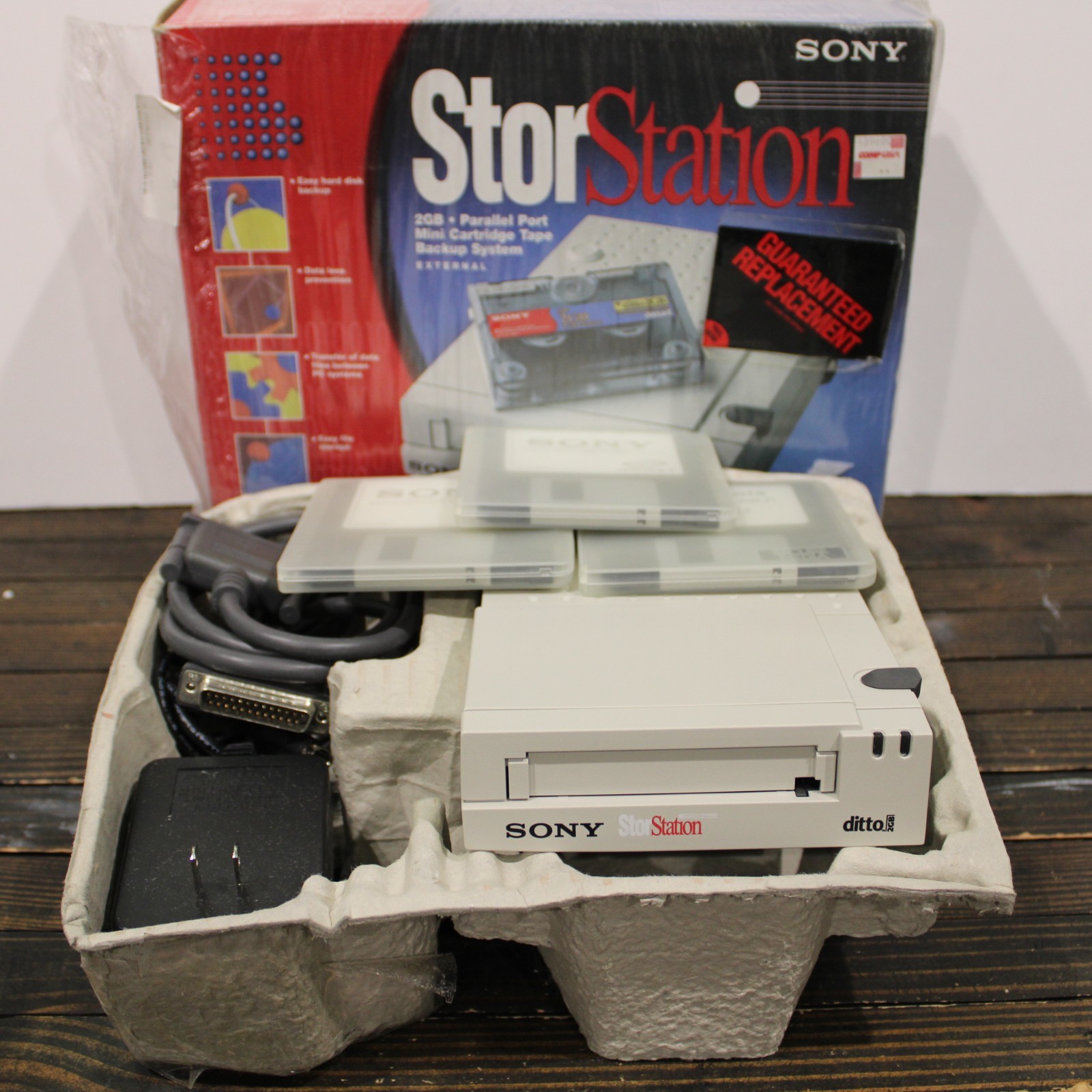 Vintage SONY IO2000-PX StorStation Ditto 2GB External Tape Drive