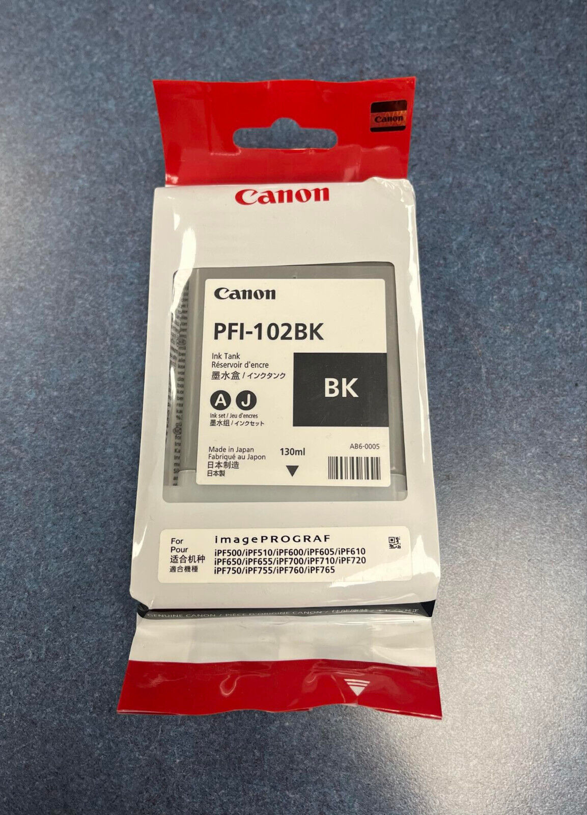 Genuine Canon PFI-102BK Ink Tank Cartridge Black 0895B001 SEALED 2022/09