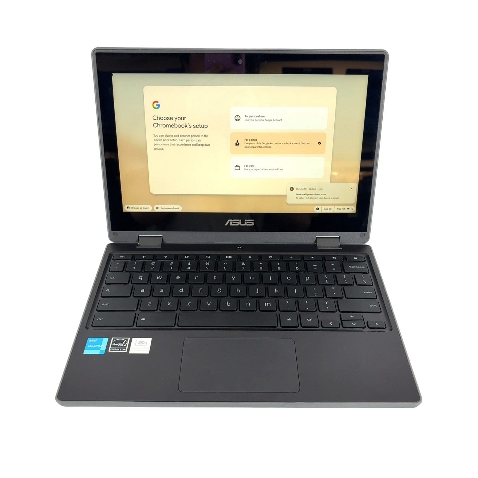ASUS Flip CR1100FK 11.6" HD Touch 1.1GHz Celeron 8GB RAM 32GB eMMC Intel UHD