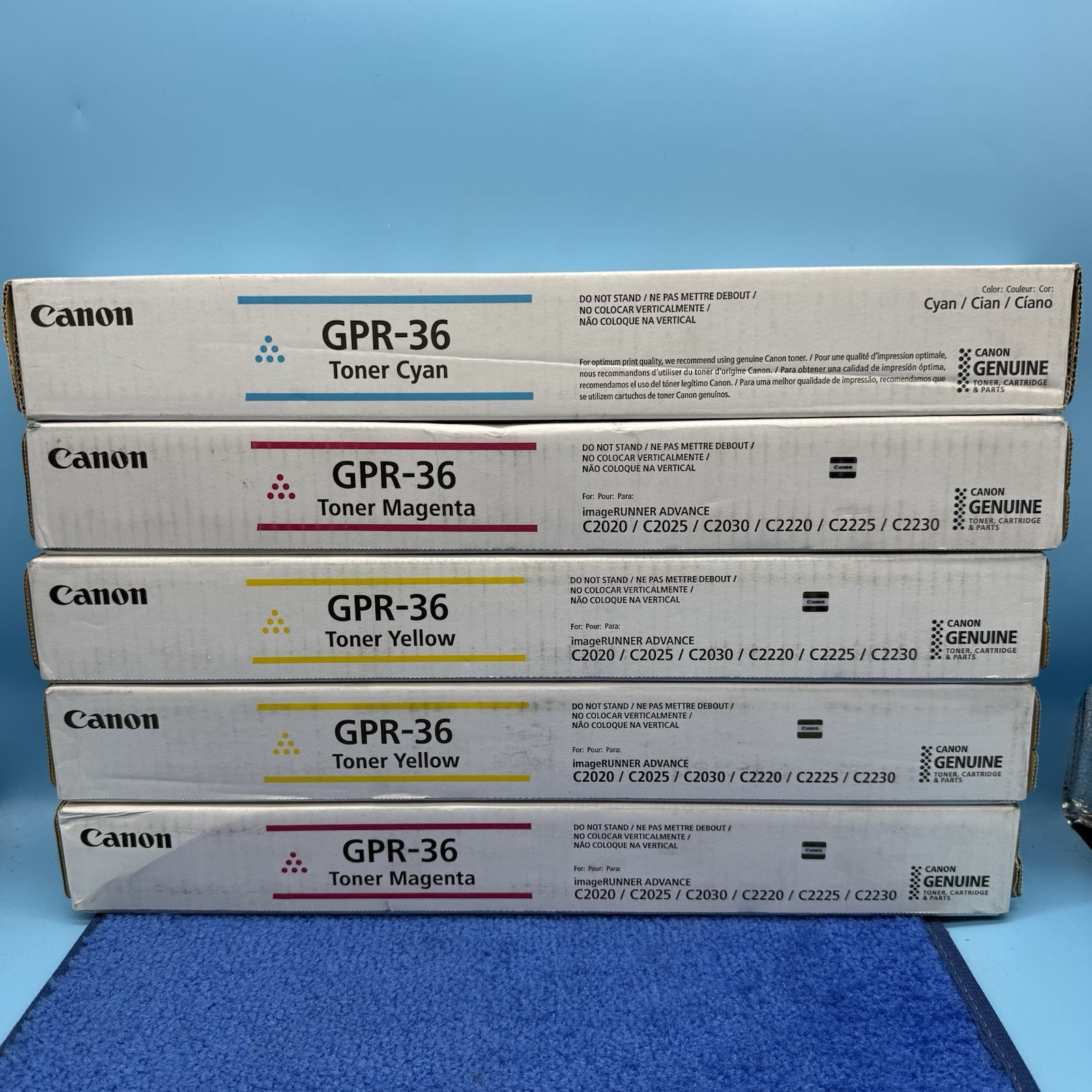 5x Canon GPR-36 Toner Colors YCM for iR-ADV C2020 C2025
