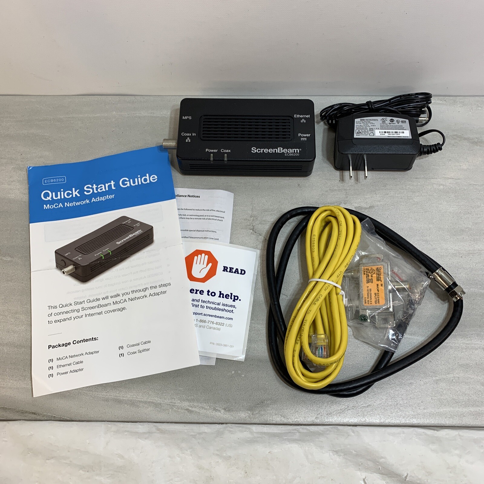 Screenbeam (ActionTec) ECB6200 Bonded MoCA 2.0 Giga-bit W/ Ac Adapter