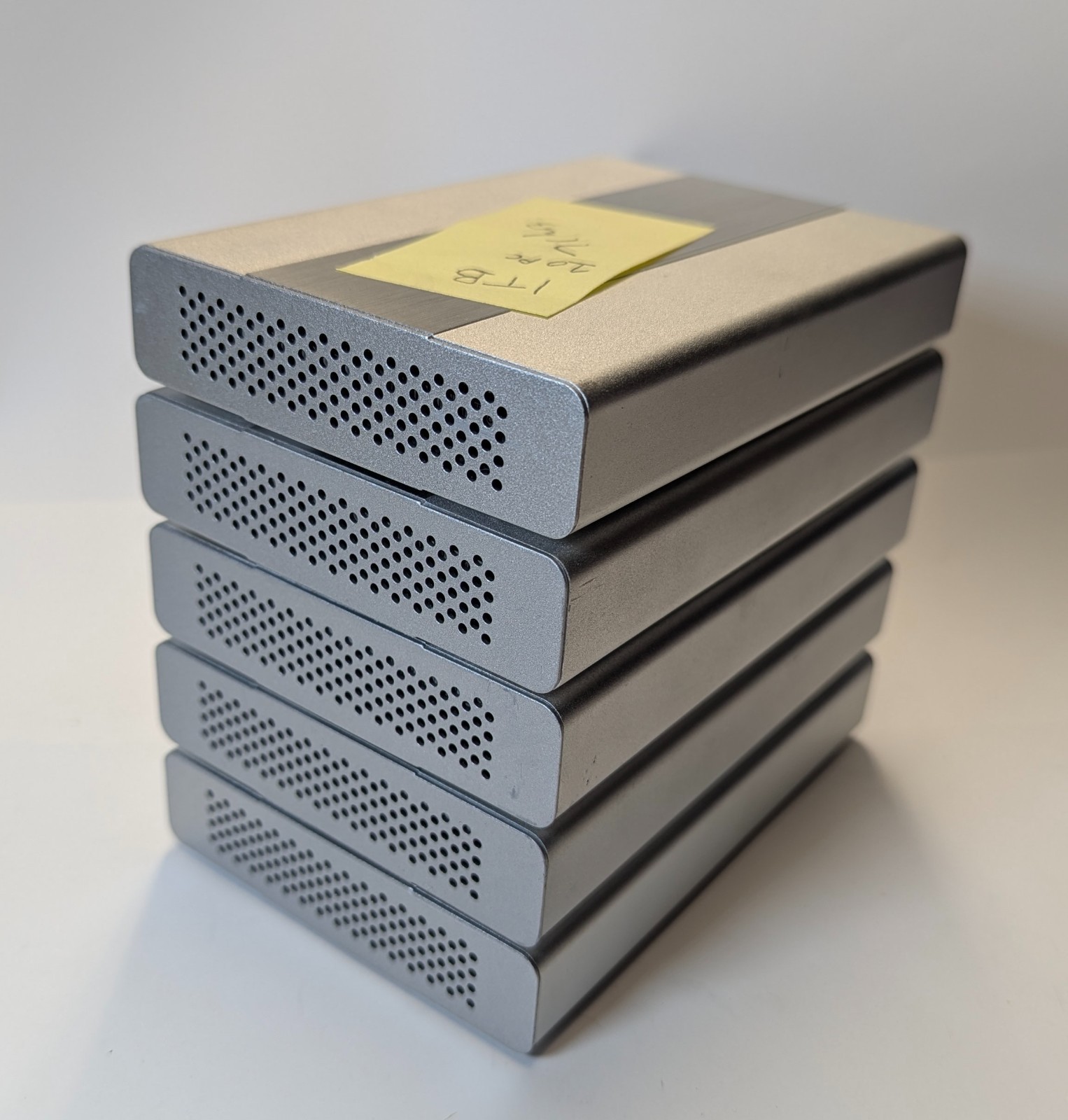 (5) Used OWC USB/eSATA/Firewire 1TB External Hard Drives