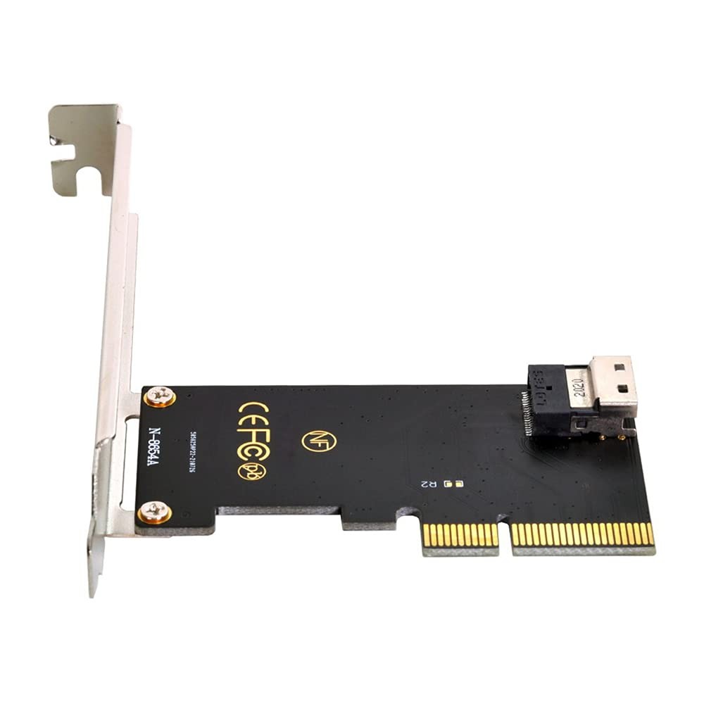 PCI-E 4X to U.2 U2 Kit SFF-8639 to SFF-8654 Slimline SAS NVME PCIe SSD Adapte...