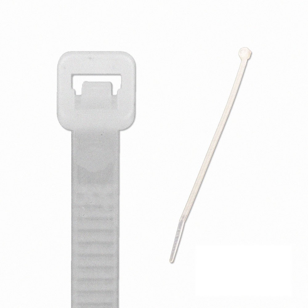 12 Inch Nylon Cable Wire Zip Tie 50 lbs - Natural White 200 Pack Lot Pcs Qty