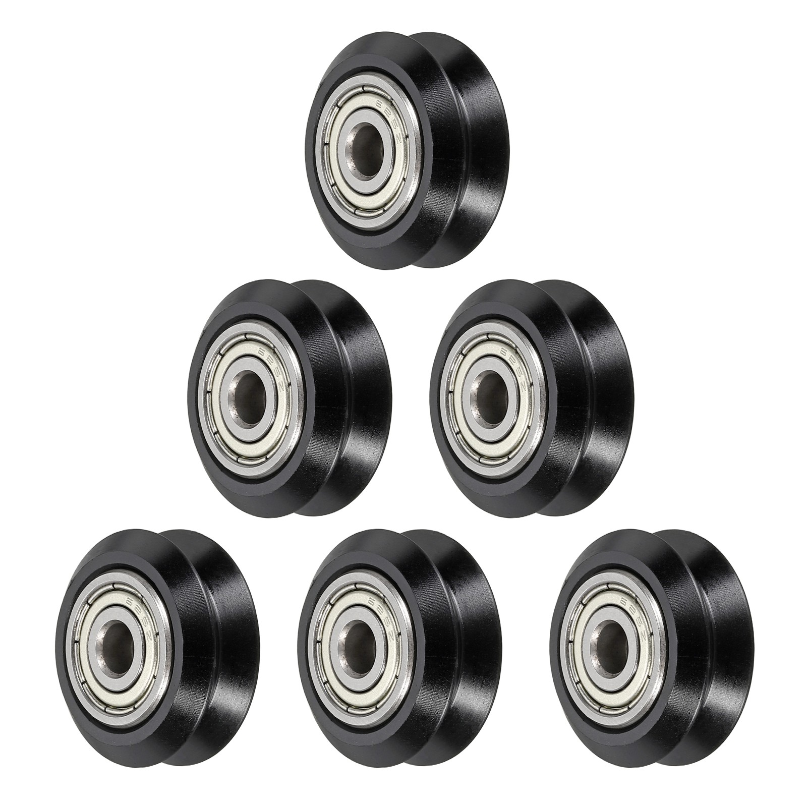 6pcs 3D Printer Wheels slot POM Pulley Wheels Gantry Wheel Black 625zz#