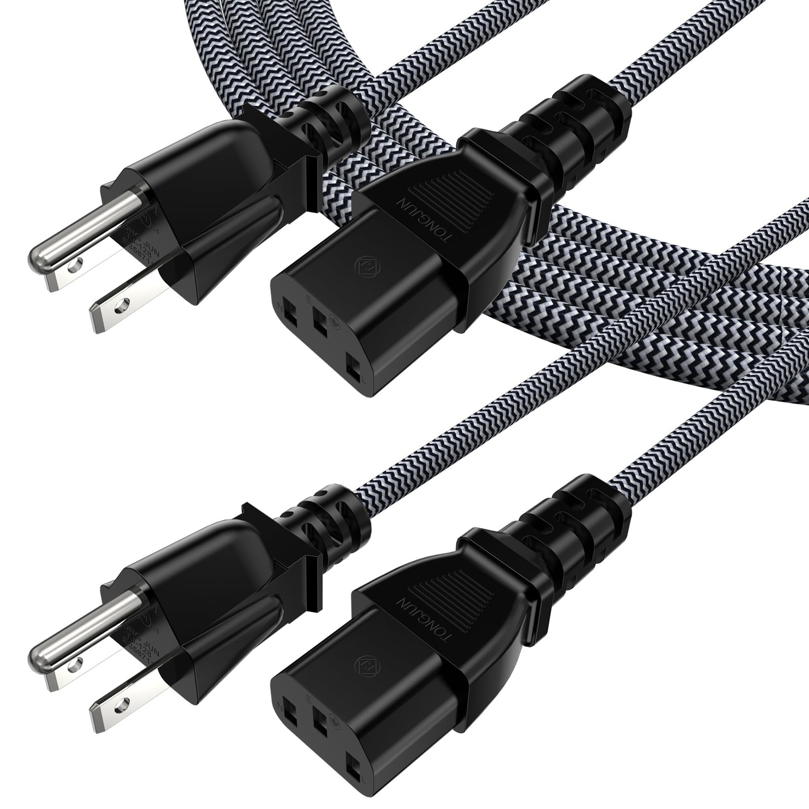 ecjtu Computer Power Cord 6FT 2 Pack NEMA 5-15P to IEC13