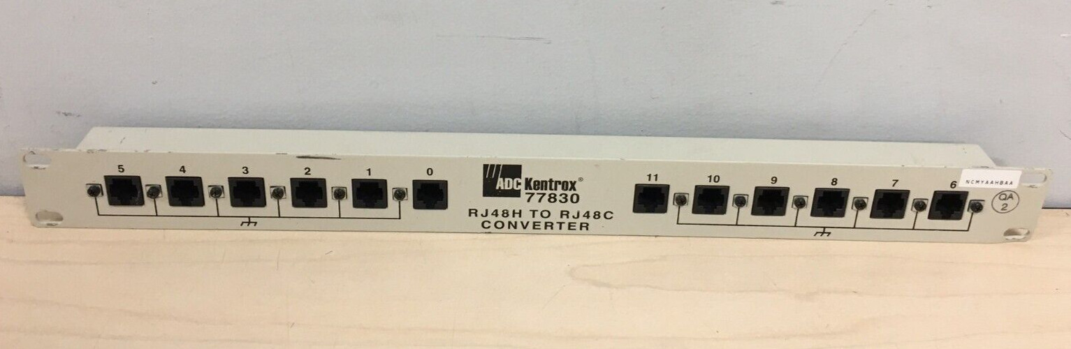 ADC Kentrox 77830 12 Port RJ48H to RJ48C Converter 01-77830001 NCMYAAHBAA