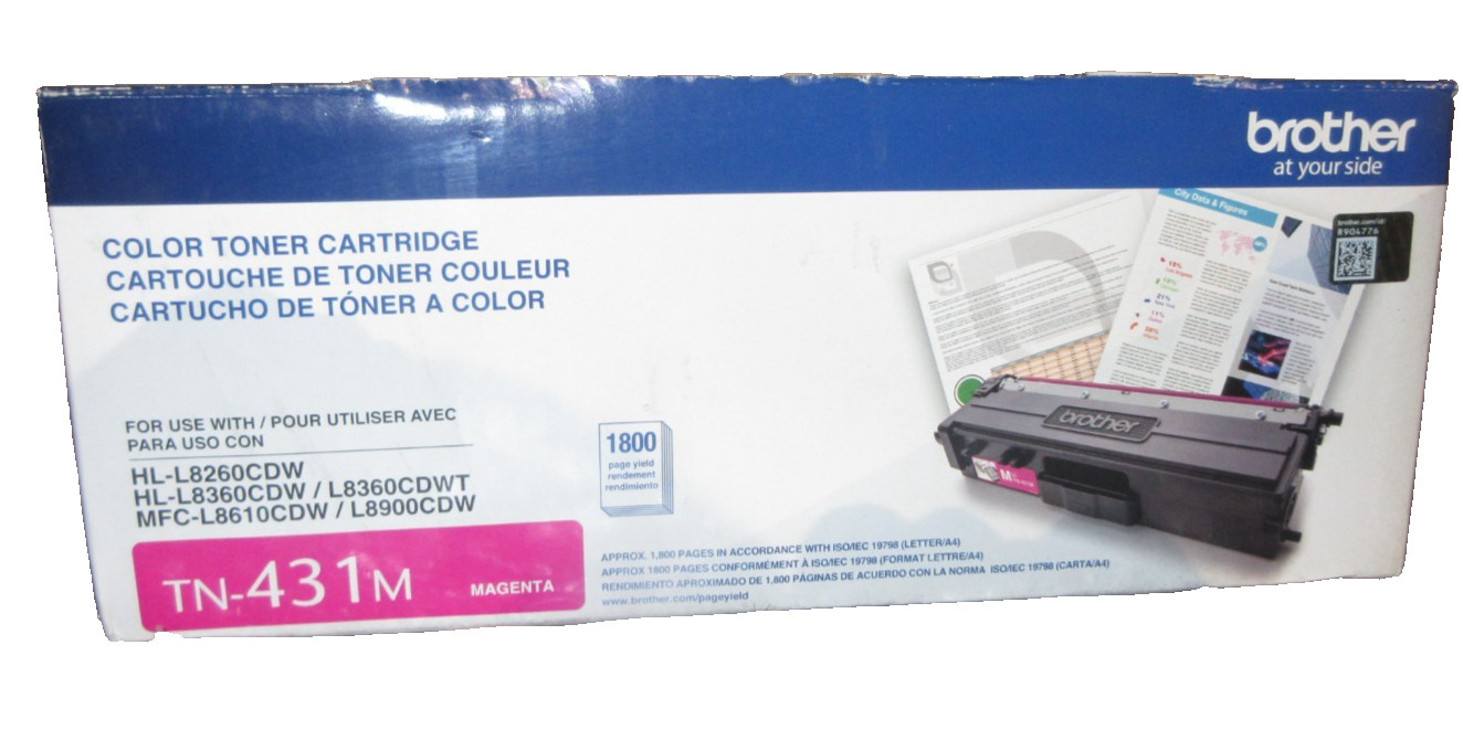 Brother TN431M Magenta Toner Genuine HL-L8360CDW MFC-L8900CDW