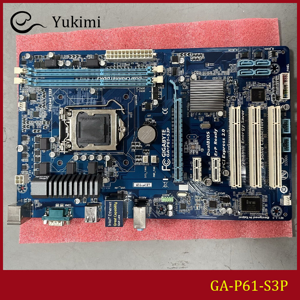 FOR GIGABYTE GA-P61-S3P LGA 1155 DDR3*2 16GB ATX Motherboard Test OK
