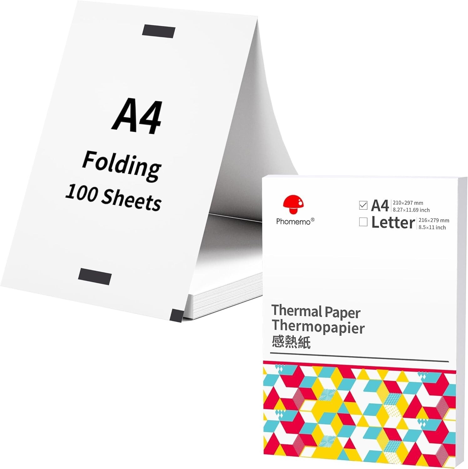 100-500 SHEETS Thermal Paper A4 OR Letter Foldable for Phomemo M08F M832 A285M