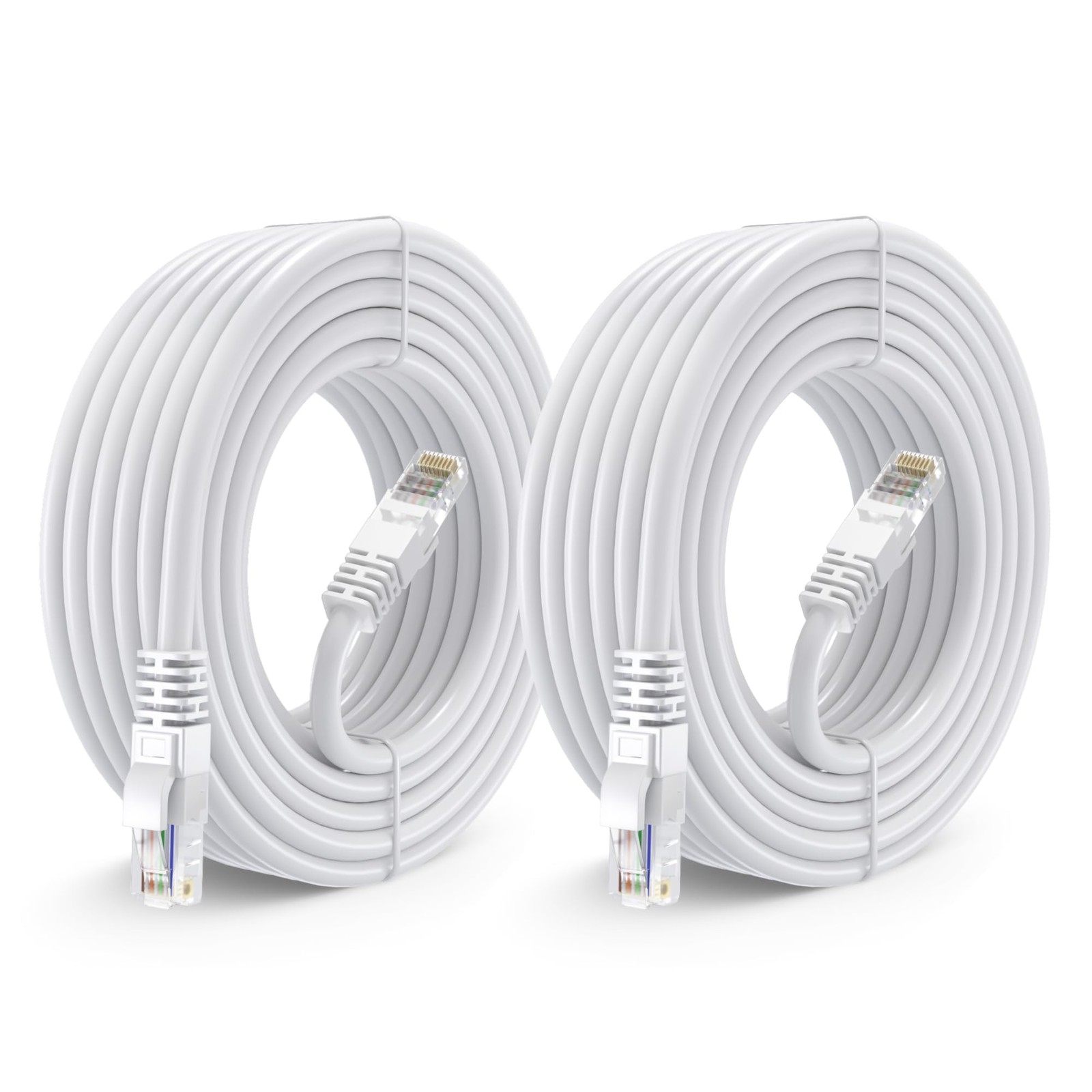 Cat 6 Ethernet Cable 30 ft 2-Pack - High-Speed LAN Cable Internet Cable Patch...