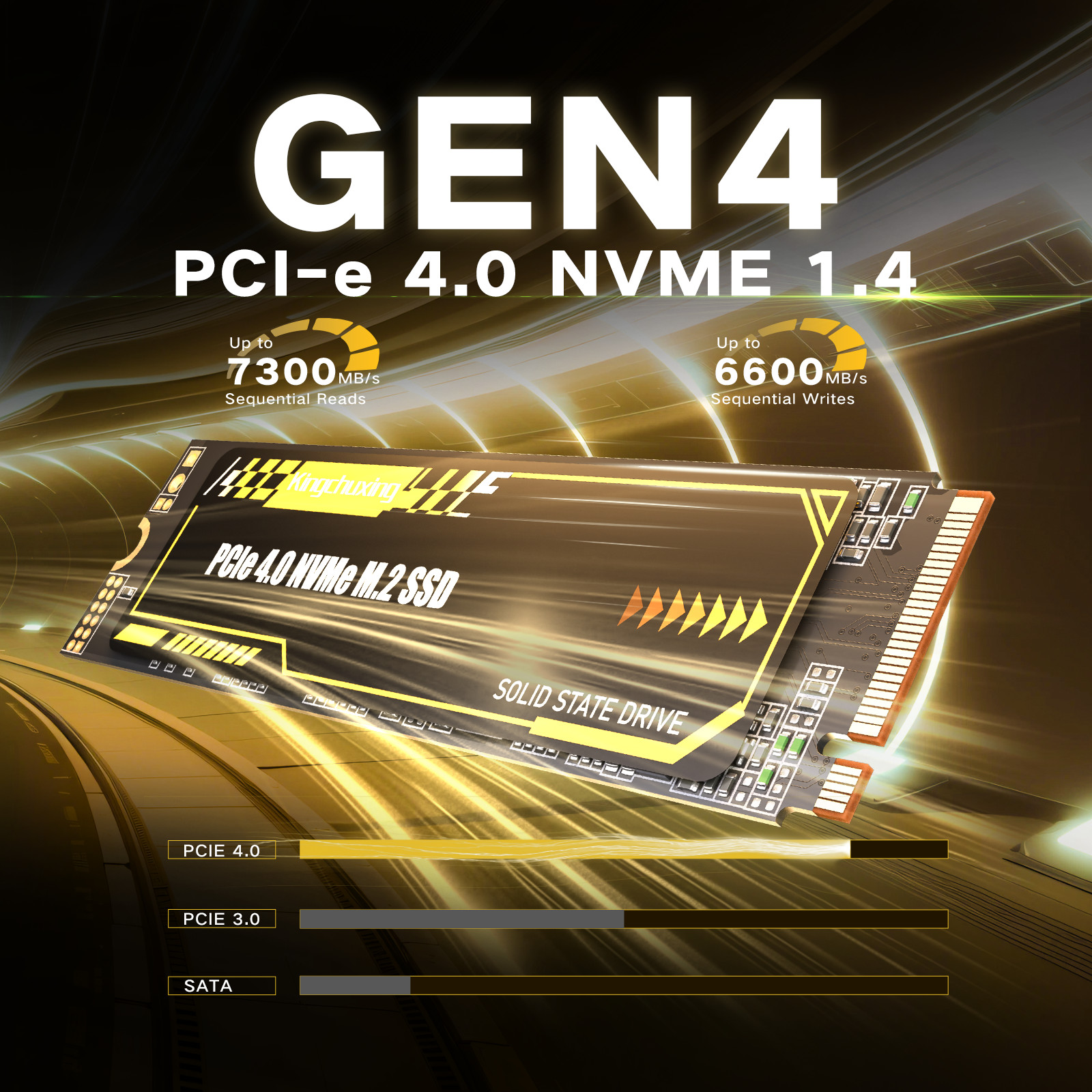 Kingchuxing 2TB 1TB 512GB SSD  PCIe4.0 NVMe M.2 SSD Internal Solid State Drive