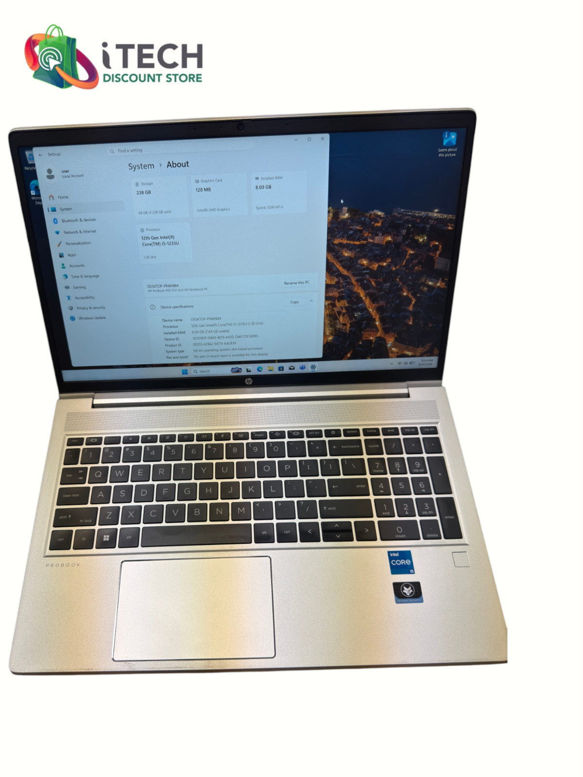 HP ProBook 450 G9 15.6" Laptop i5-1235U 8GB RAM 256GB SSD