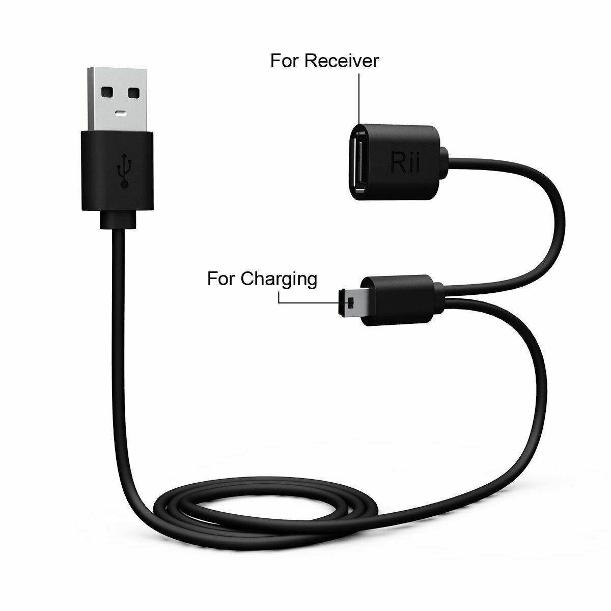 Rii Wireless Keyboard Mini USB Charging Cable for i8, i8+, & X1 Models