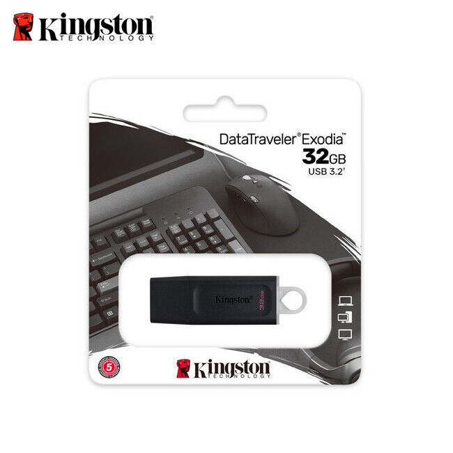 Kingston DataTraveler Exodia 32G 64G 128G Flash Drive USB with Cap & Keyring