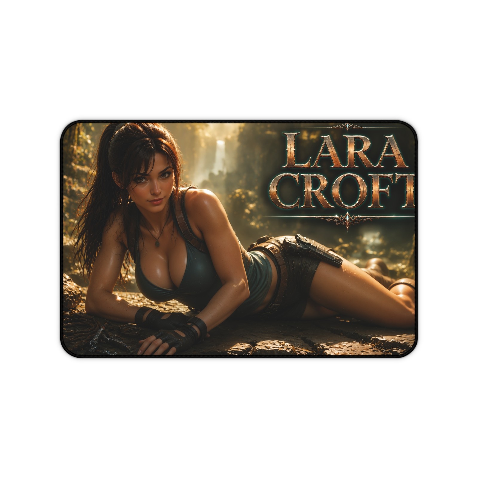 Lara Croft Mouse Pad, XXL Gaming Desk Mat, Keyboard Pad, Gamer Gift
