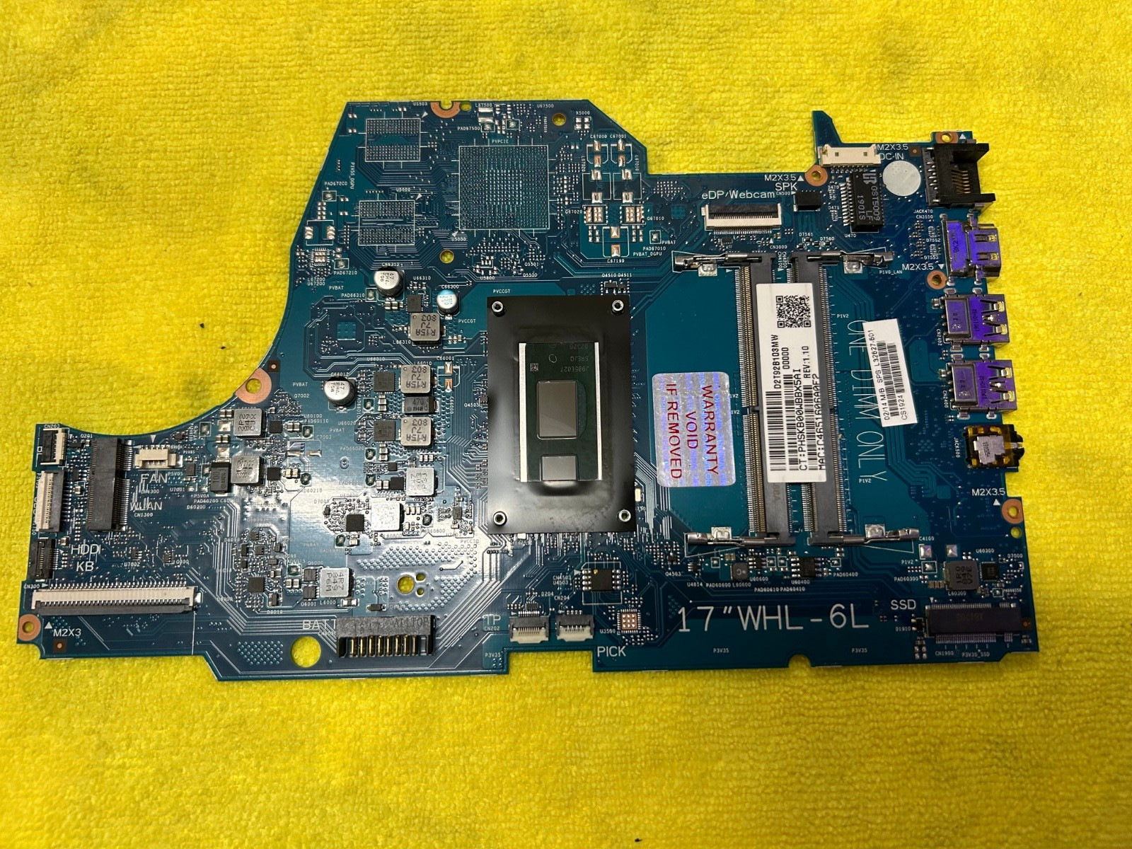 GENUINE HP 17-BY1033DX 17-BY4063CL INTEL i5-8265U MOTHERBOARD L32627-601 TESTED