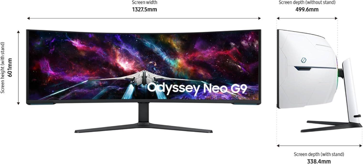 Samsung 57" Odyssey Neo G9 Dual 4K Quantum Mini-LED Curved Gaming Monitor - Open