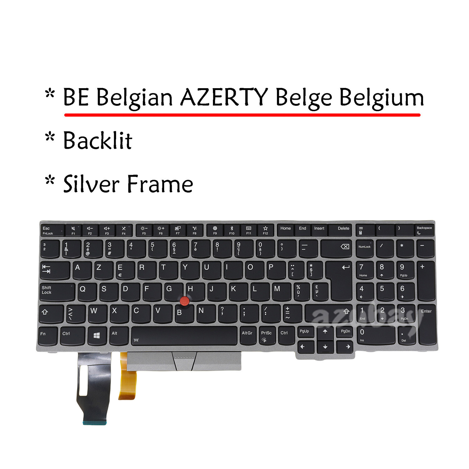 Belgian Laptop Keyboard for Lenovo Thinkpad P52 P72 P53 P53s P73 01YN666 Backlit