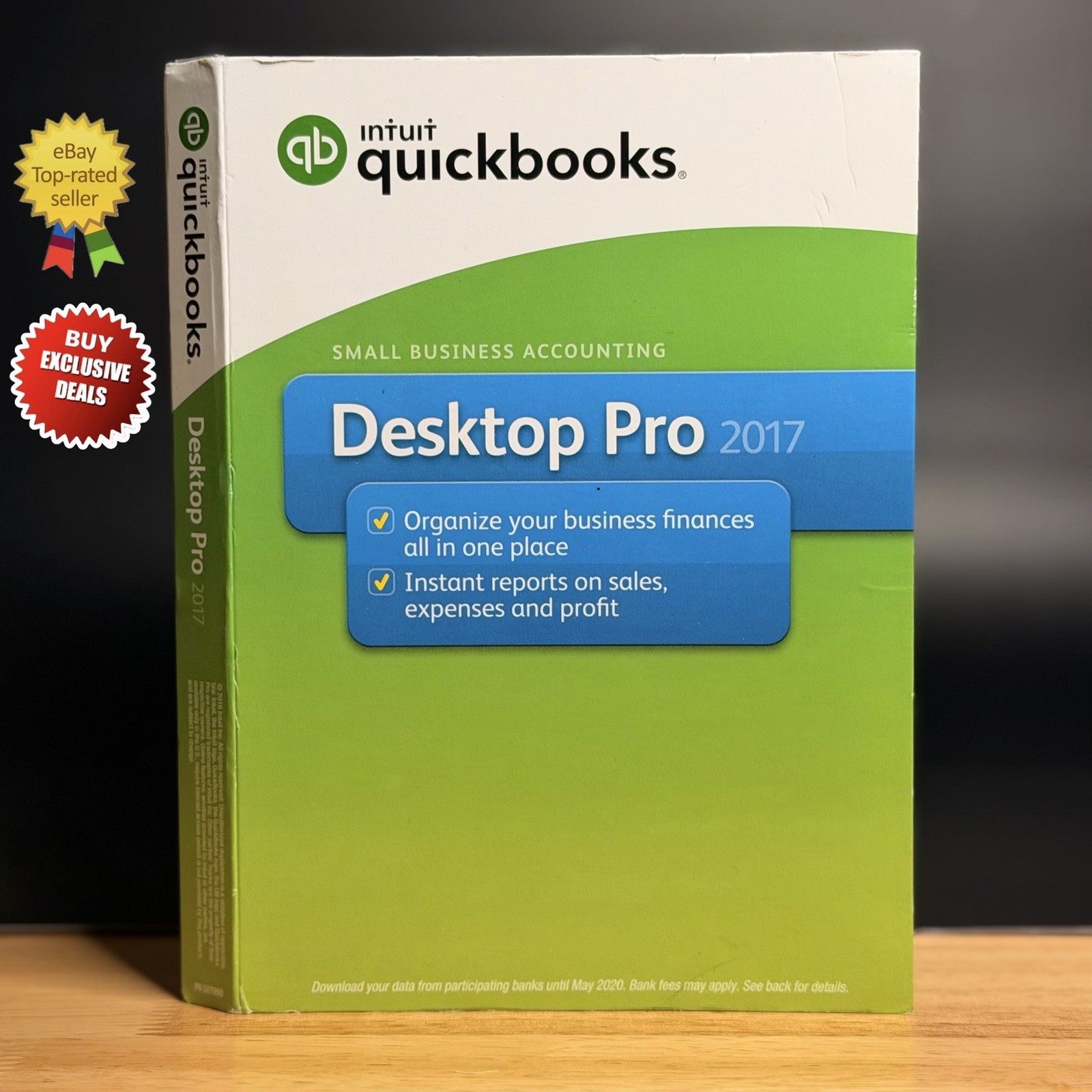 NEW Intuit Quickbooks 2017 Desktop Pro Windows Retail -NO SUBSCRIPT10N- SEALED