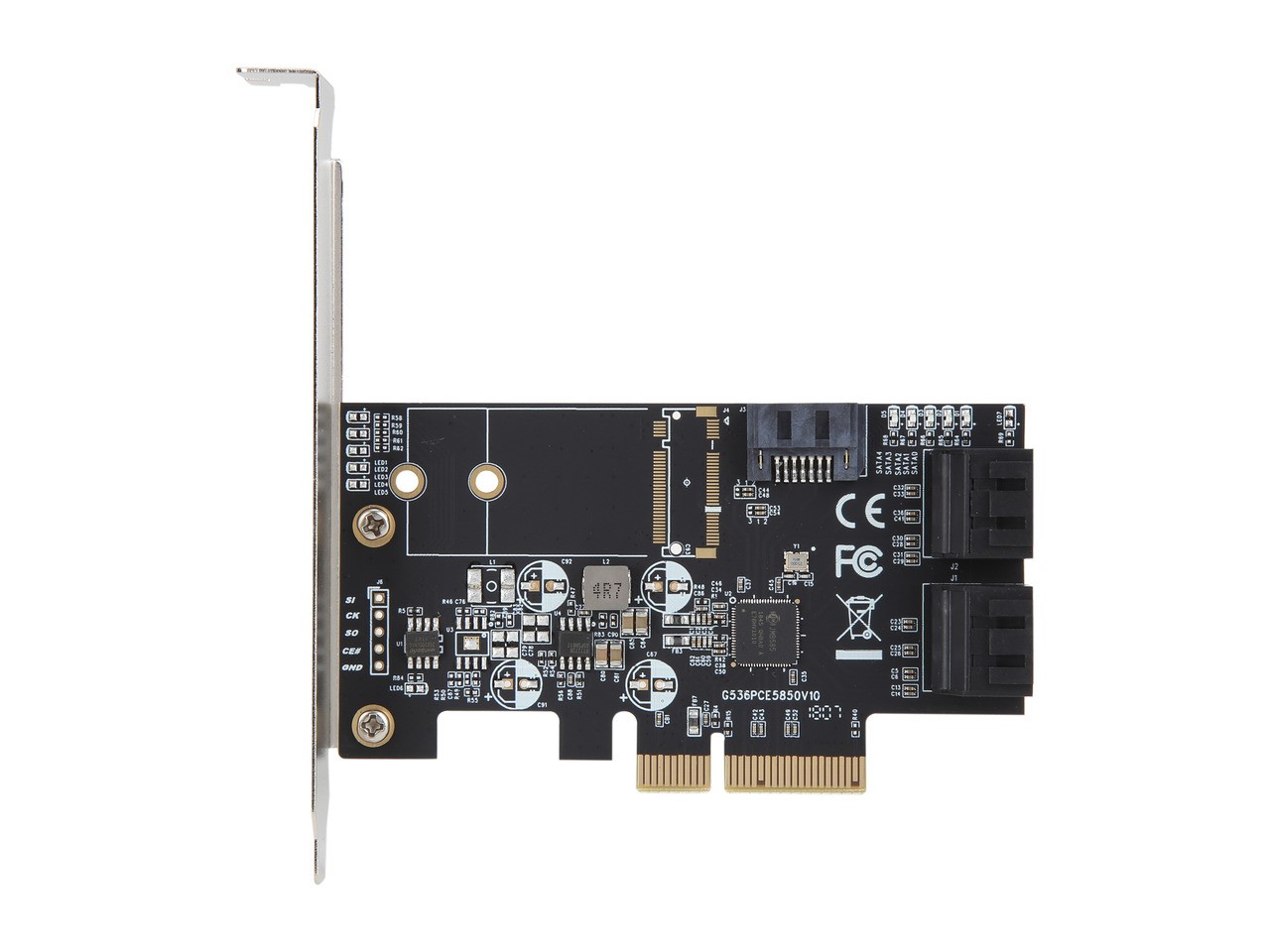 SYBA 5 x Port Non-RAID SATA III 6 Gbp/s PCI-e x4 Controller Card Model