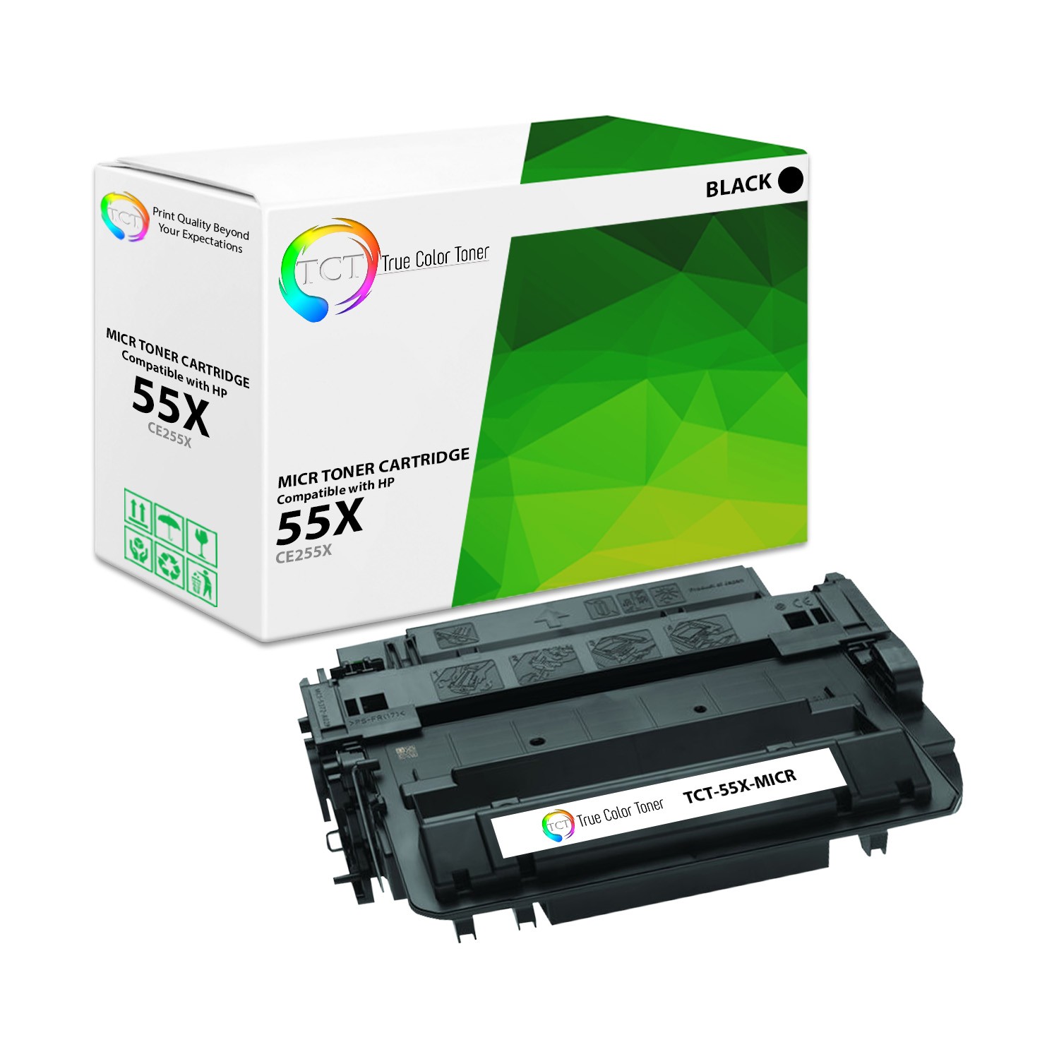 TCT Premium 55X CE255X Black MICR HY for HP P3010 P3015 P3015D Compatible Toner