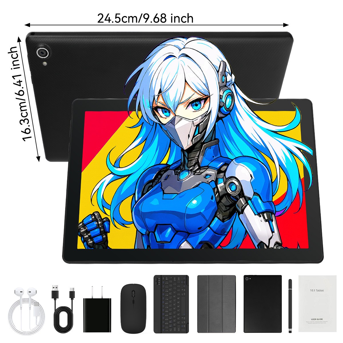 10.1" Android 15 Tablet 20(3+17)GB RAM 64GB ROM WiFi,Secret Santa Family Gift