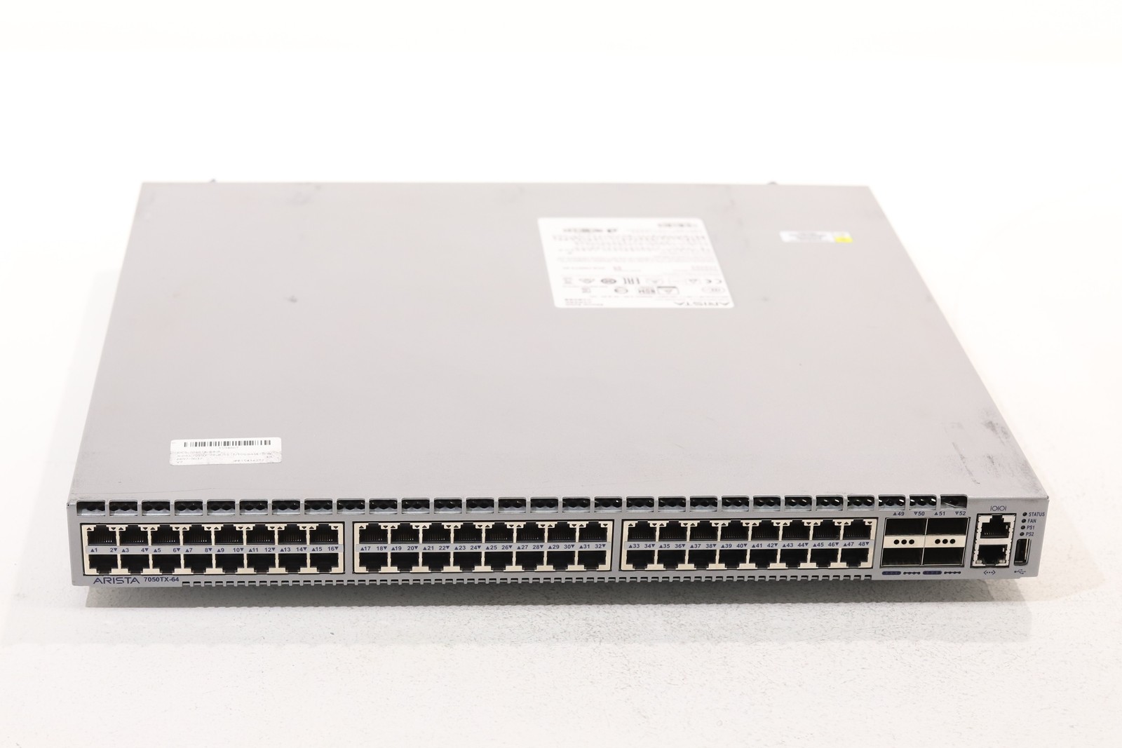 Arista 7050 Series 48-Port 10GbE 4x40GbE QSFP+ Switch W/O Ears P/N:DCS-7050TX-64