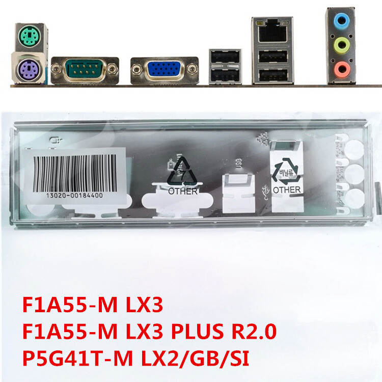 Original For Asus P5G41T-M LX2 Shield I/O IO Rear Baffle Backplate Motherboard