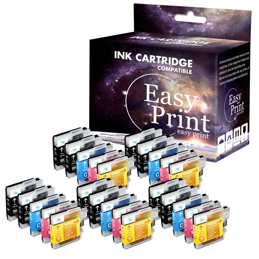 25PK LC61 Ink Cartridge fits Brother DCP-J125 MFC-J265w MFC- MFC-J410w 495CW