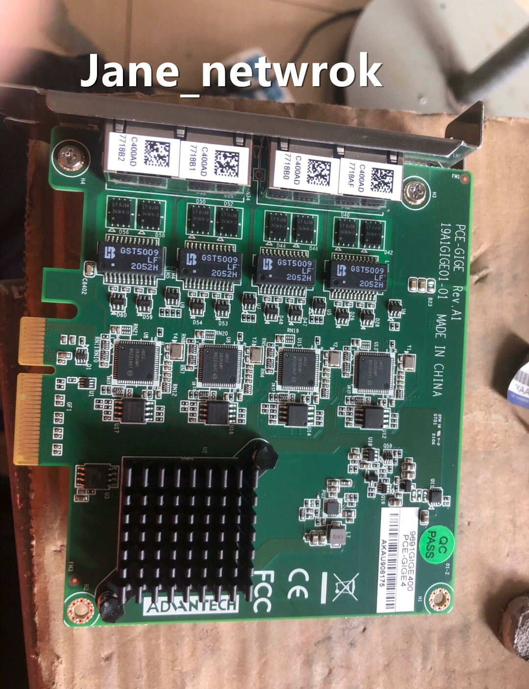 1PC USED PCE-GIGE4 4-port network card Fast Shipping By FedEx or DHL