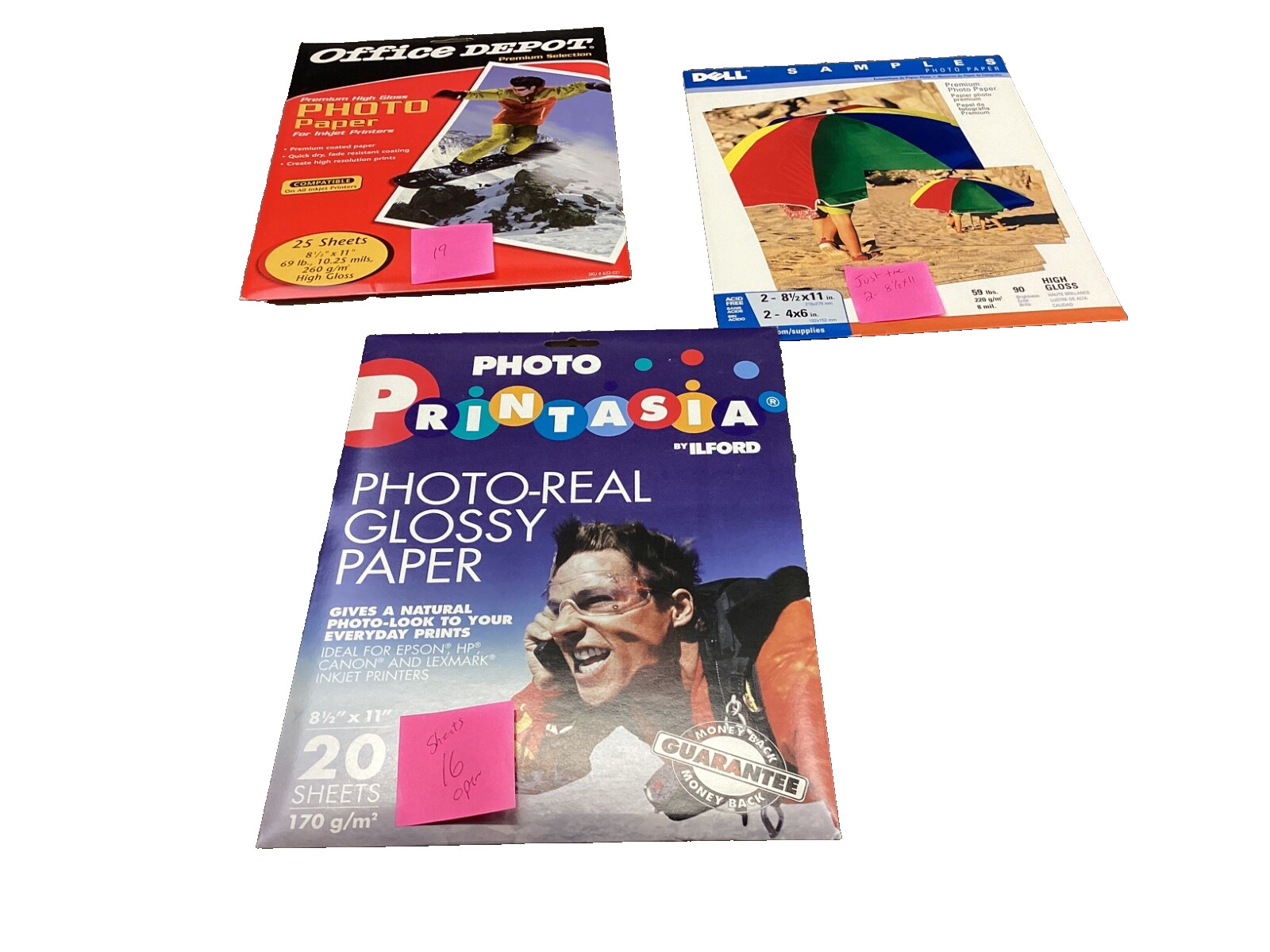 Inkjet Photo Paper  Office Depot Dell Premium high Gloss lot