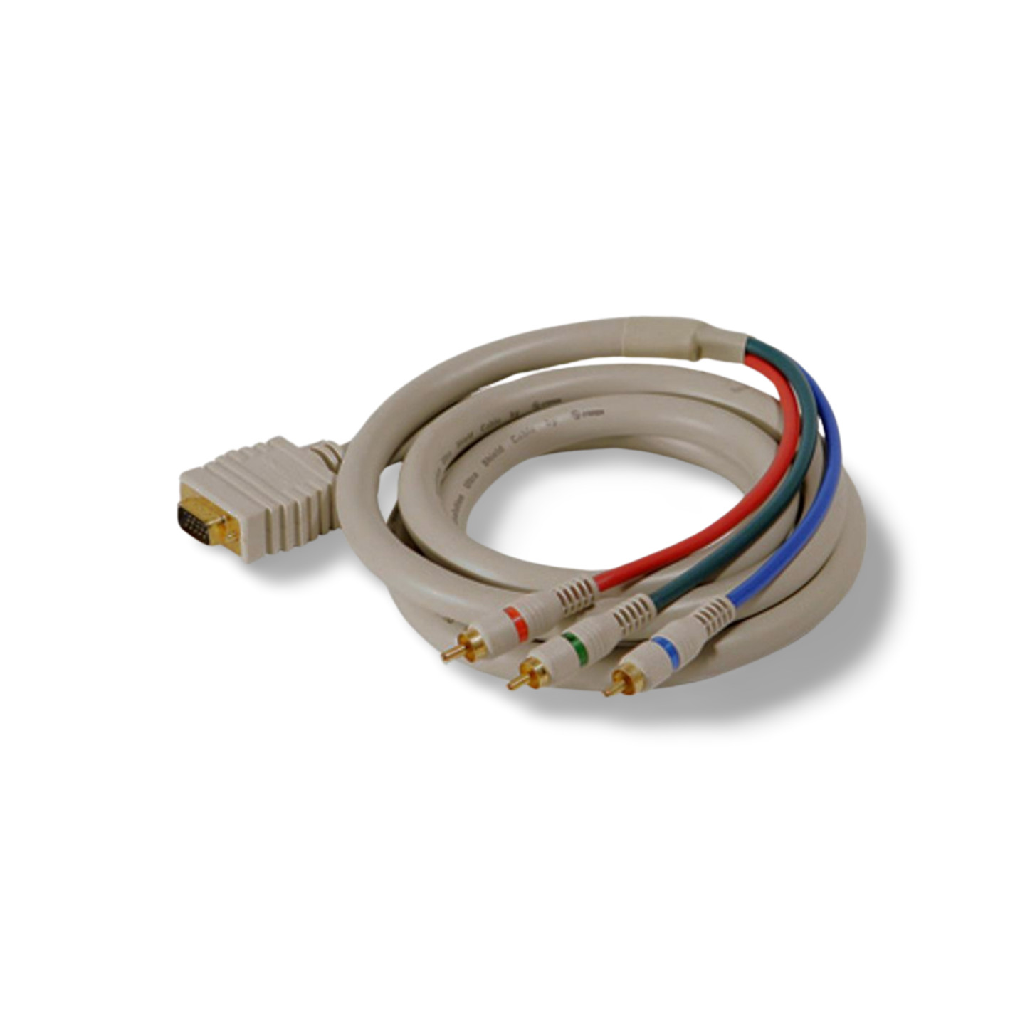 6ft HDTV 3 RCA Triple Shielded Component Breakout Cable - White