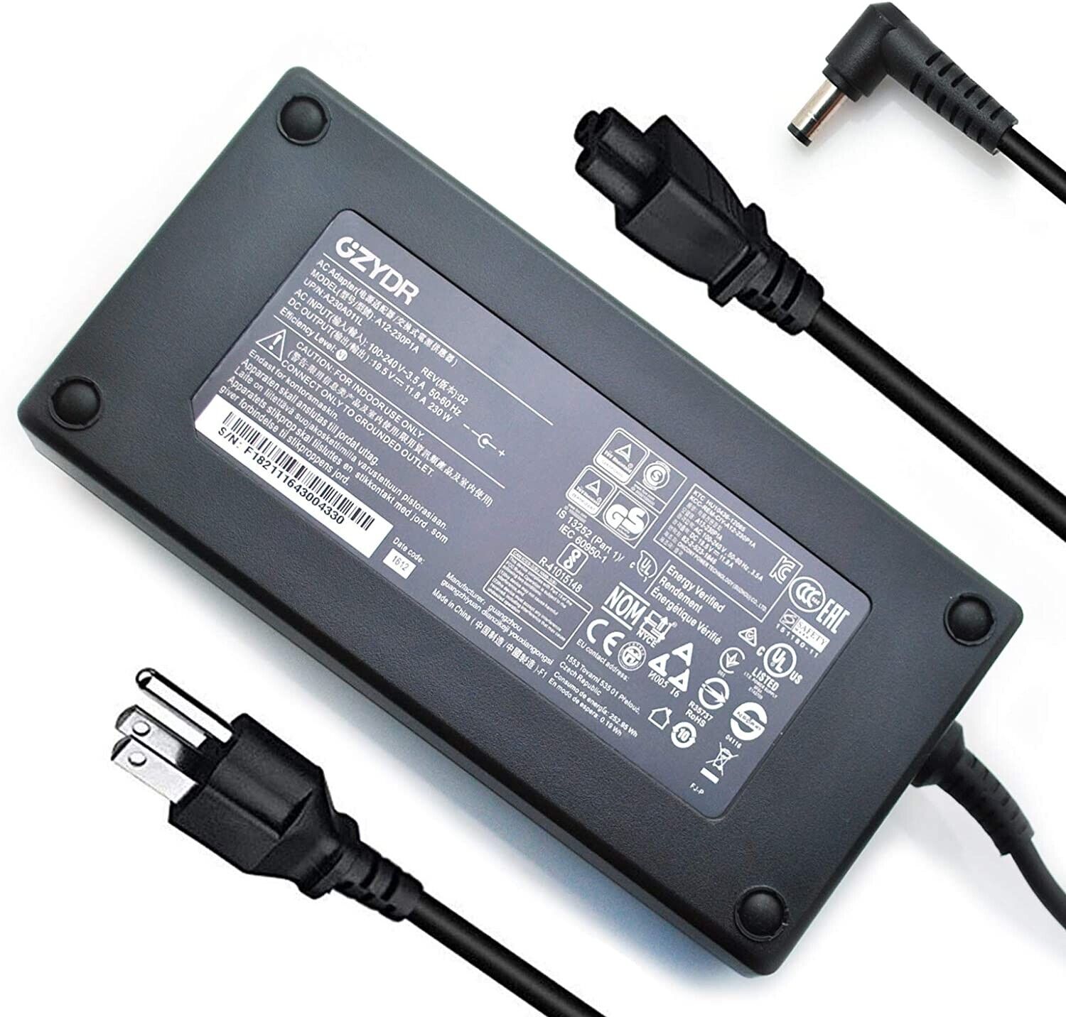 230W 19.5V 11.8A Charger A12-230P1A AC Adapter FITS Chicony A17-230P1A Msi GS73