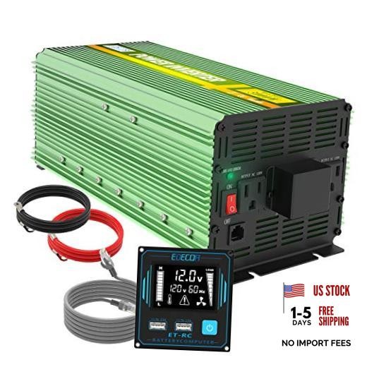3000 Watt Power Inverter DC 12V to AC 110V 120V 3000W 12V with ET-RC Remote