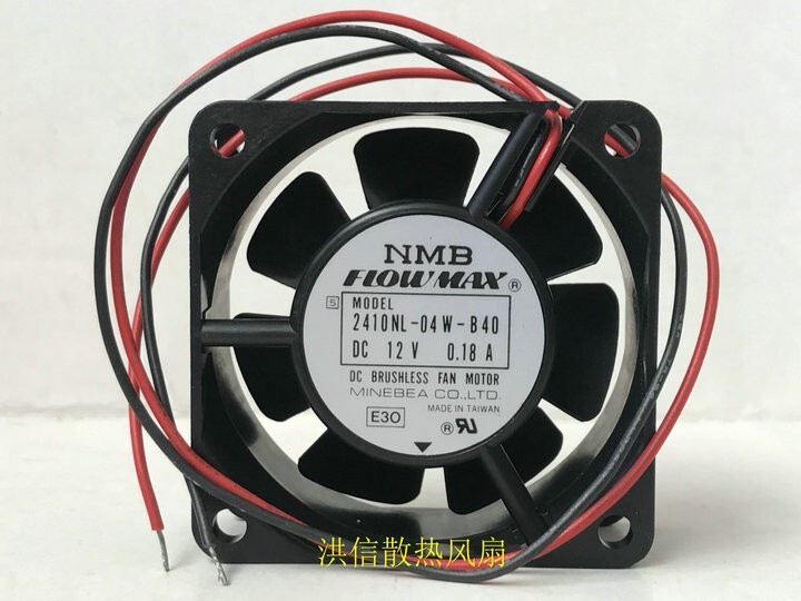 NMB 6025 2410NL-04W-B40 DC12V 0.18A 6CM 60 * 25MM cooling fan