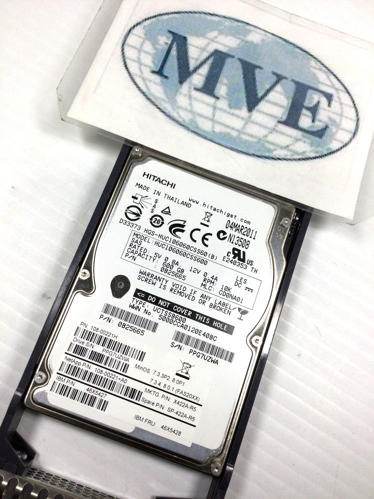 LOT OF 5 IBM 46X5428 46X5427 108-00221H X422A-R5 SP-422A-R5 600GB 10K SAS DRIVE