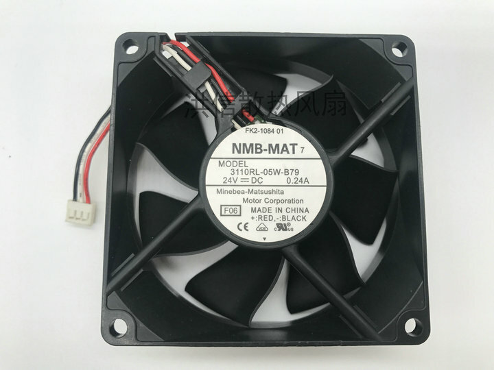 1pcs  NMB-MAT 3110RL-05W-B79 8025  DC24V 0.24A 8CM inverter fan 3pin