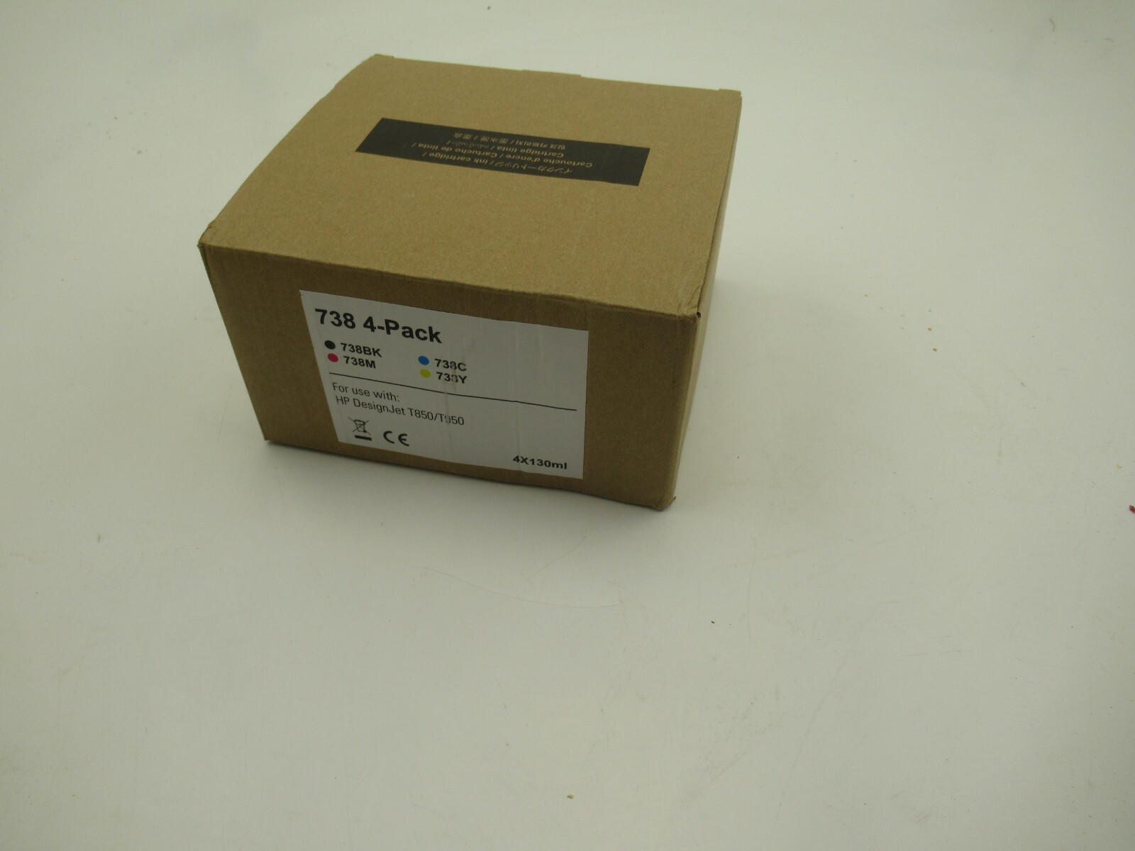 738 738XL Ink 4PK for HP DesignJet T850 T950 (BK/C/Y/M, 130ml)